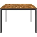  Stol za večeru u vrtu Prirodna i crna 110 x 108,5 x 75 cm | shoptok.hr