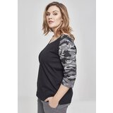 Urban Classics ladies 3/4 Contrast Raglan Tee black/darkcamo | ePonuda.com