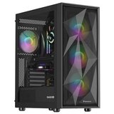 Natec Računalniško ohišje DIAXID 605 ARGB, Midi Tower, 4x ventilator, AIO LC do 420mm, GPU do 351mm, CPU Cooler do 168mm, črno, (5000328452) Cene