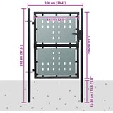 Crna jednokrilna ogradna vrata 100x200 cm | shoptok.hr