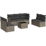  8-dijelni set vrtnih sofa od poliratana s jastucima sivi | shoptok.hr