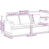 SOFA Sivo-smeđa 142 x 80 x 85 cm Metal | shoptok.hr