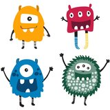 Ginger Home Komplet 4 komada naljepnice MONSTER za dekoraciju dječje sobe, zida, prozora, namještaja | shoptok.hr