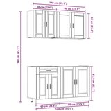 vidaXL 4-dijelni set kuhinjskih ormarića Kalmar konstruiranog drva | shoptok.hr