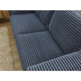 Bobochic Paris Temno modra sedežna garnitura za spanje/raztegljiva iz rebrastega žameta 240 cm Hugo – | Shoptok.si