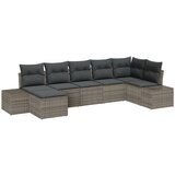 vidaXL 7-delni vrtni kavč set z blazinami Siva Poli ratan, (22093242) | Shoptok.si