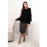 Kesi Włoski Women's set with a wool sweater and a viscose dress black | Shoptok.si