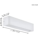 Eglo Sania 4 zidna/1, led, 12w, 1400lm, bijela | shoptok.hr