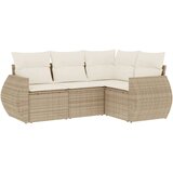  4-dijelni set vrtnih sofa s jastucima bež od poliratana | shoptok.hr