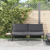 vidaXL 2-sedežni vrtni kavč z antracitnimi blazinami | Shoptok.si