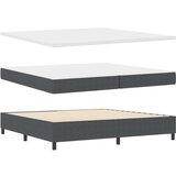  Zajemalna postelja z vzmetnico Temno siva 200x200 cm Plišasta tkanina, (22083523) | Shoptok.si