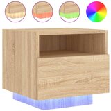  The Living Store Nočna omarica z LED lučkami sonoma hrast 40x39x37 cm - Nočna Omarica, (21453645) | Shoptok.si