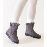  Grey snow boots decorated with Khit fur Cijene