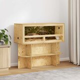 vidaXL Osnova za terarij s polico Rjava 100 x 40 x 50 cm OSB | Shoptok.si