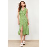 Trendyol Green Woven Woven Midi Dress Cene