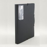 Foldermate Fascikl s klapnama i gumicom PP A4, Black Dot art.572, crni | shoptok.hr