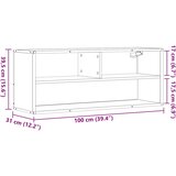  ormarić crni 100 x 31 x 39,5 cm konstruirano drvo i metal | shoptok.hr