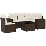 vidaXL 6-dijelni set vrtnih sofa od poliratana s jastucima smeđi | shoptok.hr