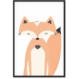  Slika - Happy Fox (1 Part) Vertical 80x120 U crnom drvenom okviru | shoptok.hr