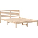  Krevetna konstrukcija Smeđa 140 x 220 cm Čvrsto borovo drvo | shoptok.hr