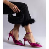 Gemre Pink slingback stilettos embellished with rhinestones Isoda | ePonuda.com