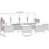  5-dijelni vrtni set sofa s jastucima bež od poliratana | shoptok.hr