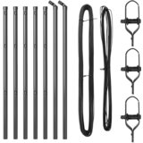 vidaXL Stupovi ograde 7 kom Siva Ø32 mm 120 cm Galvanizirani čelik Cijene