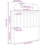  Metalno zamjensko uzglavlje crno 75 cm | Eponuda.ba
