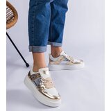 Gemre Golden sneakers with silver inserts Kimberly | Shoptok.si