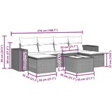  7-dijelni set vrtnih sofa od poliratana s jastucima crni | shoptok.hr
