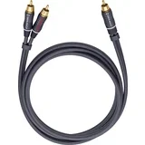 23708 cinch avdio Y-kabel [2x moški cinch konektor - 1x moški cinch konektor] 8.00 m antracitna pozlačeni konektorji, (20432325)