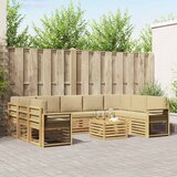  Setovi sofa 10 pcs Bijela i bež 59 x 59 x 37 cm Poliester | Eponuda.ba