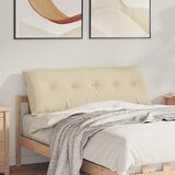vidaXL Poglavni vzglavnik krema 140 x 19 x 50 cm blago | Shoptok.si