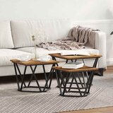  Kava Stol 3 pcs Staro drvo Inženjerska drva i čelik | shoptok.hr
