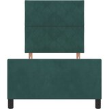 vidaXL Postelja Temno zelena 90x200 cm Žamet, (22049101) | Shoptok.si