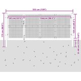  Mrežasta vrtna vrata zelena 350x125 cm pocinčani čelik | shoptok.hr