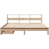  Krevet s regalom za knjige bez madraca 200 x 200 cm od borovine | shoptok.hr