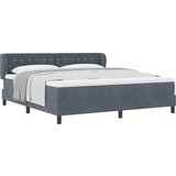 vidaXL Krevet sa oprugom i madracem Tamno siva 180x200 cm Baršun | shoptok.hr