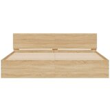 vidaXL Okvir kreveta s uzglavljem boja hrasta sonome 200 x 200 cm | shoptok.hr