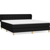 Krevet s oprugama i madracem crni 160x200 cm od tkanine | shoptok.hr