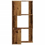  Kutni regal za knjige s 3 razine staro drvo 50x50x102cm drveni | Eponuda.com