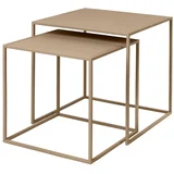 Bež metalni stolići za kavu u setu 2 kom 40x40 cm Fera –