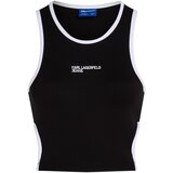 Karl Lagerfeld jeans Top crna / bijela | shoptok.hr