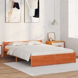  Krevetna konstrukcija s uzglavljem Voštano smeđa 140 x 190 cm | shoptok.hr