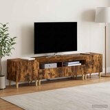 3-dijelni LED TV kabinet DELFT Dimljeni hrast Konstruirano drvo | Shoptok.si