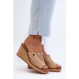 Kesi Women's wedge slippers Sergio Leone Beige | Shoptok.si