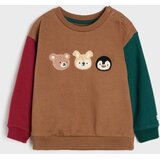 Sinsay Pamučni crewneck duks s 3D aplikacijama | shoptok.hr