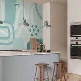  Foto tapeta - Geometric forms and patterns - abstract background with turquoise patterns 400x280 | shoptok.hr