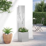 vidaXL Privatnost u vrtu Srebrna 32 x 140 cm Nehrđajući čelik | shoptok.hr