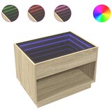  Stolić s beskonačnim LED svjetlima boja hrasta 70x50x50 cm | shoptok.hr